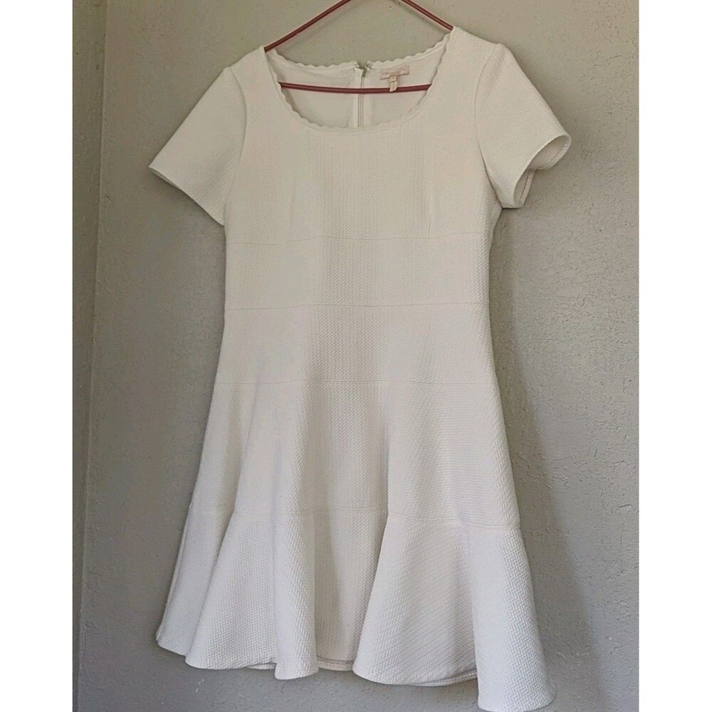Short Sleeve Textured Dress 12 Coquette Cottage Elevated Basic Parisian Coastal
